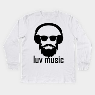 LUV MUSIC Kids Long Sleeve T-Shirt